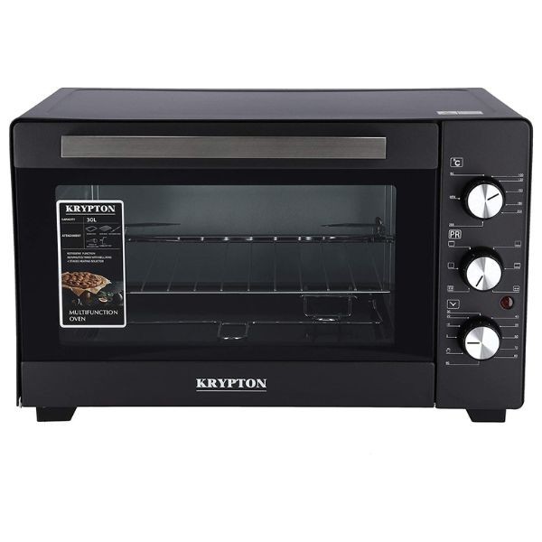 Krypton 30 Liter Electric Oven, KNO5324 - BlackKitchen AppliancesCreate delicious meals with this manual microwave with a 20-liter capacity Time Alarm Tone – when the set time runs out, the oven will remind you with a bell, so you don’t have to worry abou
